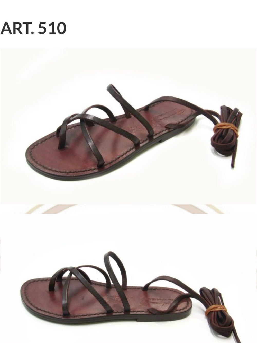 Gianluca Dark Brown Leather Lace-Up Strappy Sandal